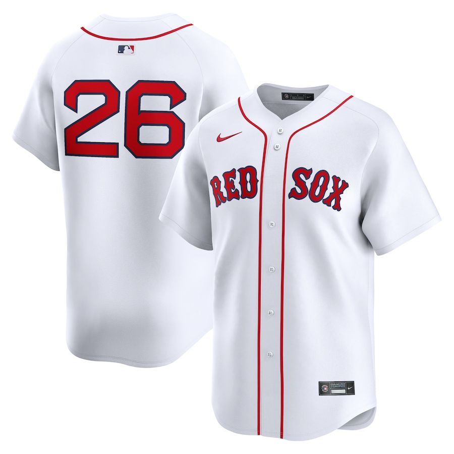 Men Boston Red Sox #26 Wade Boggs Nike White Home Limited Player MLB Jersey